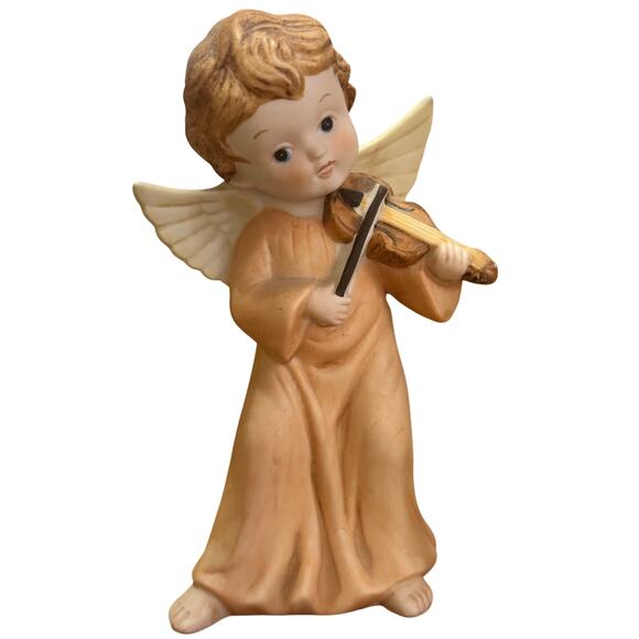 Homco 5400 Holiday Christmas Trio of Porcelain 'Heavenly Band/Musical Angels' - Picture 2 of 7